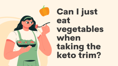 Can I just eat vegetables when taking the keto trim?