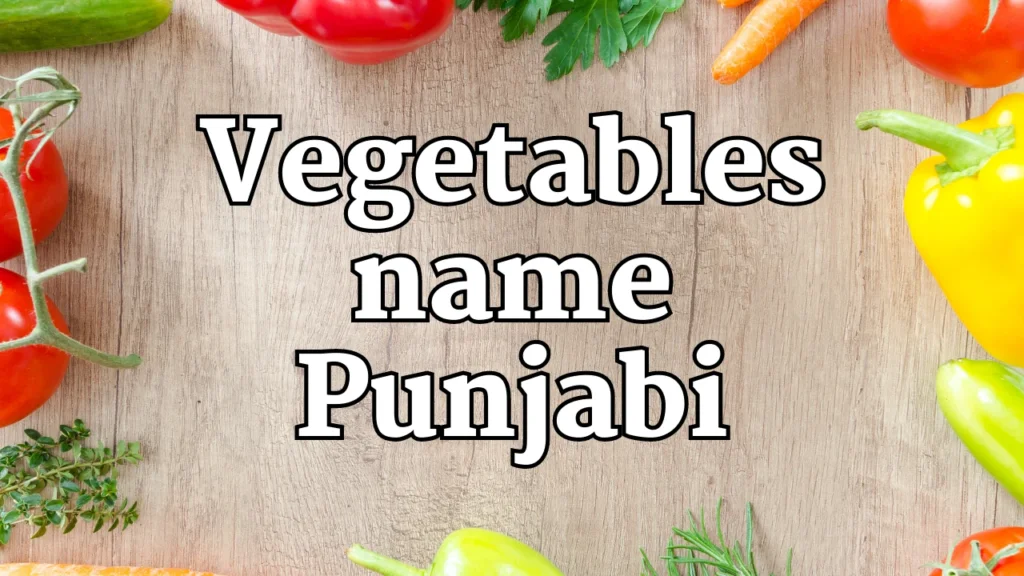 Vegetable name in English and Punjabi with Picture
