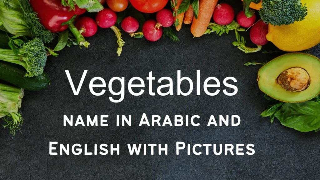 Vegetable name in Arabic and English with Pictures